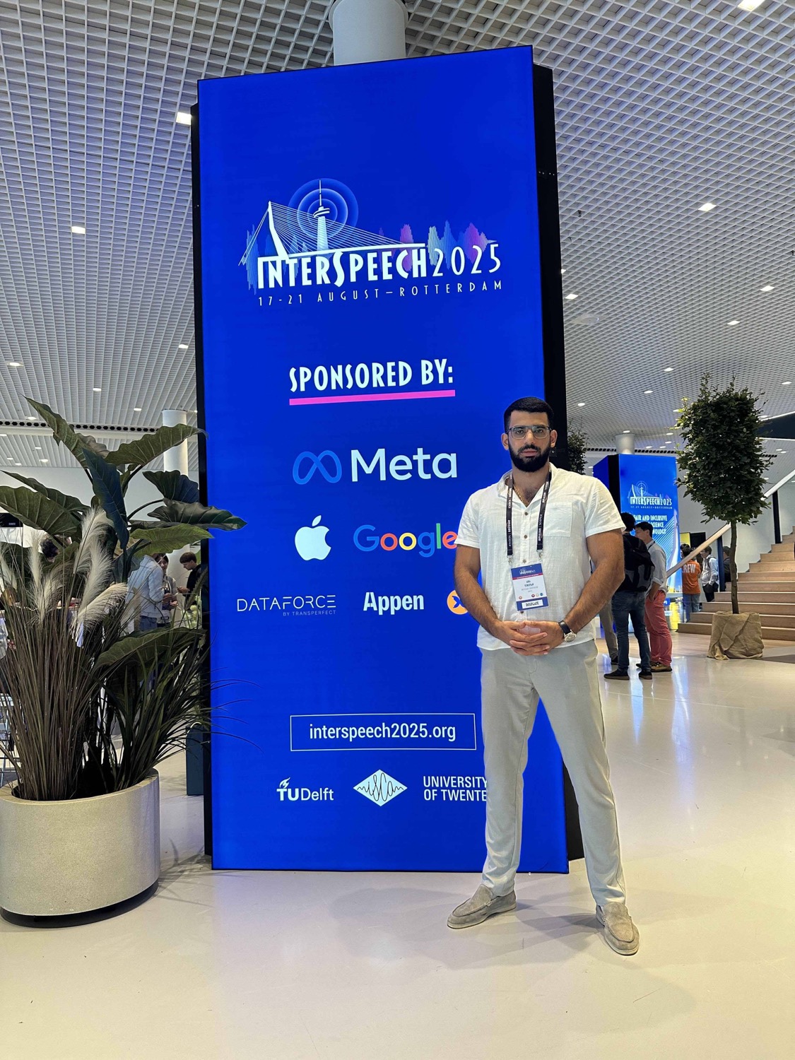 Ara Yeroyan at INTERSPEECH 2025, Rotterdam